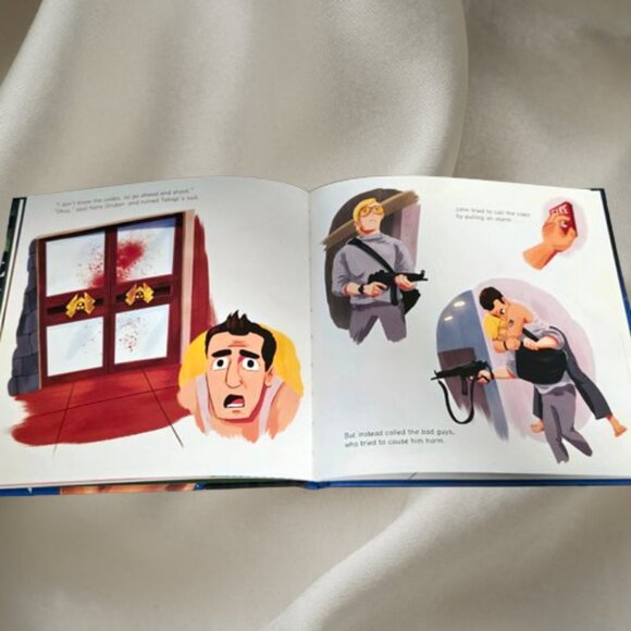 Die Hard Christmas Illustrated Holiday Classic Bruce Willis Cult Favorite Parody - Picture 4 of 9